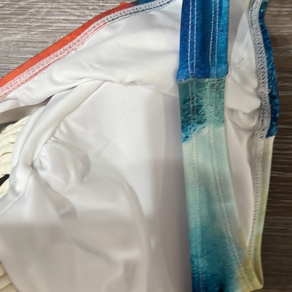 NWOT Venus cream yellow orange one piece swimsuit bathing suit cutouts 4 - Picture 5 of 10